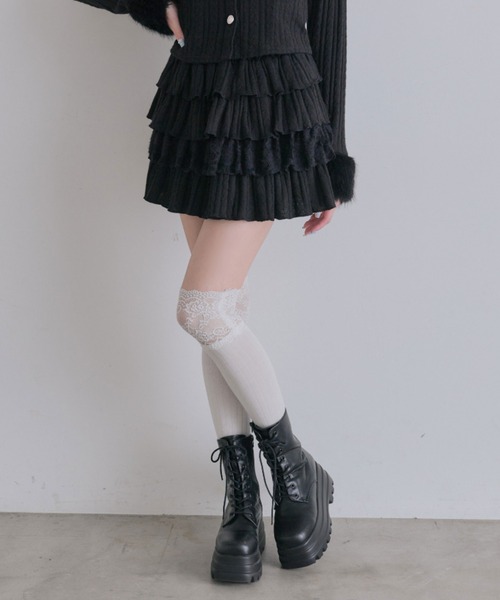 OLIVE des OLIVE（オリーブデオリーブ） スカート ケーブルティアード