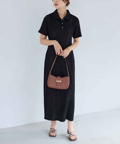 「alotta」 シャツワンピース M ブラック レディース_画像8