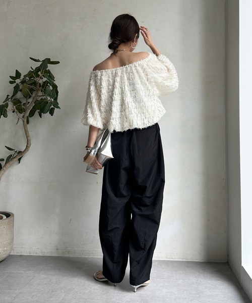 「DouDou」 カーゴパンツ MEDIUM ブラック レディース_画像9