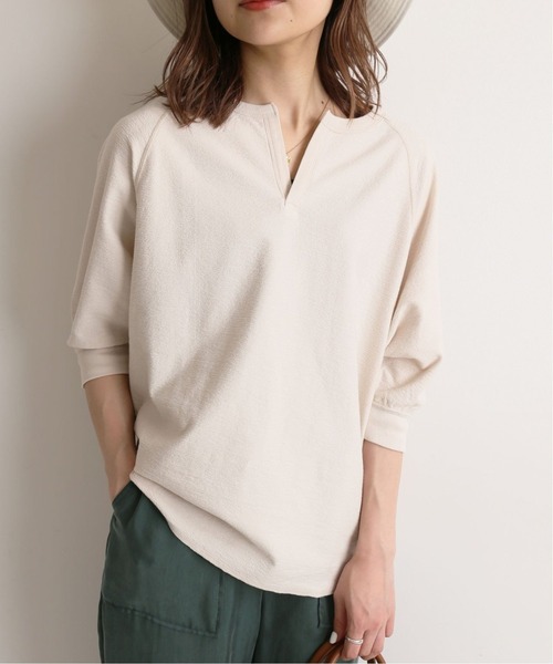 tシャツ Tシャツ パイルキーネックプルオーバー【手洗い可能】◆ | SLOBE IENA