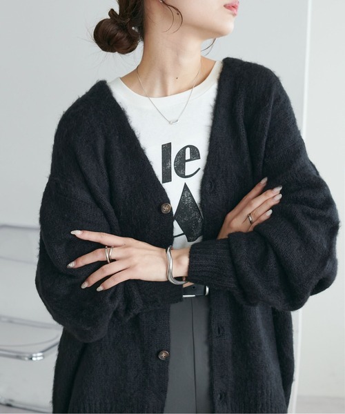 カーディガン 「WEB限定/ユニセックス」モヘアライクシャギーカーディガン レディース メンズ Discoat カーディガン 「WEB限定/ユニセックス」モヘアライク