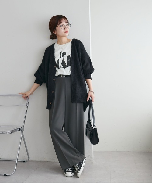 カーディガン 「WEB限定/ユニセックス」モヘアライクシャギーカーディガン レディース メンズ Discoat カーディガン 「WEB限定/ユニセックス」モヘアライク