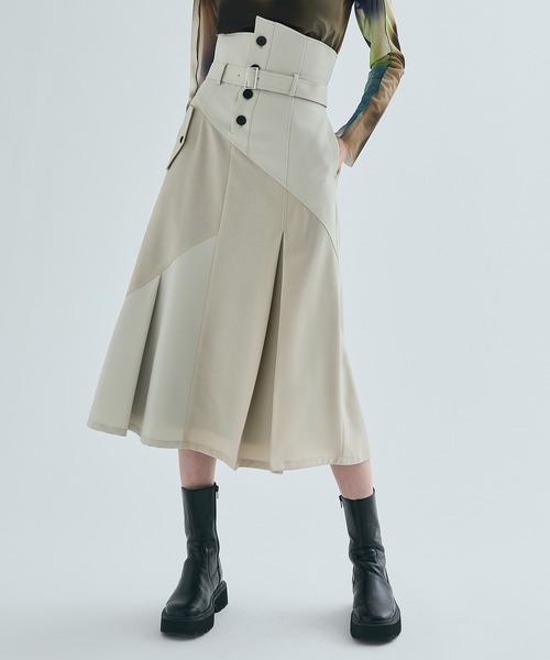 ユナイテッドトウキョウ ロングスカート　サイズ3 2wayハイウエストロングスカート(1 GREY): : ウィメンズ