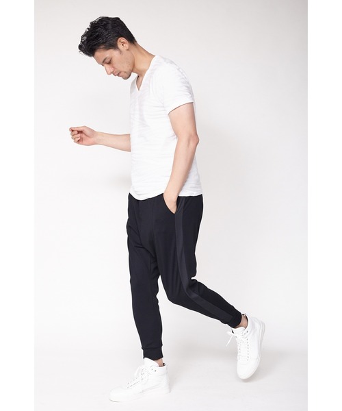 TORNADO MART パンツ MART∴リブラインドレープパンツ メンズ  