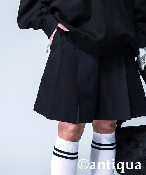 antiqua パンツ 「STCH」Aラインハーフパンツ レディース : ZOZOTOWN