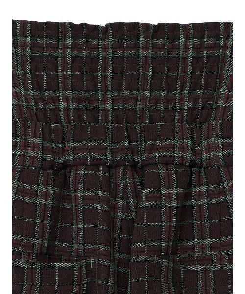 Ameri パンツ 2WAY WIDE BELT CHECK PANTS レディース