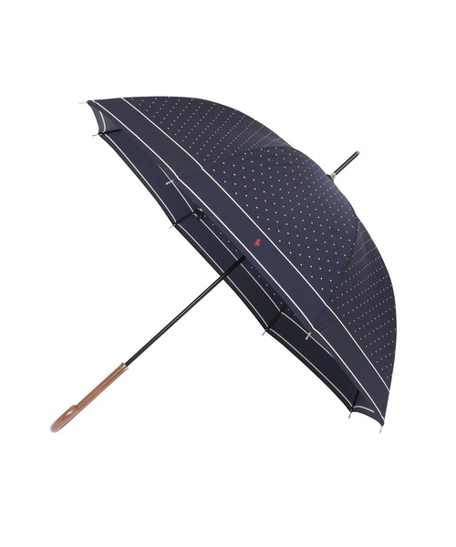 Ralph Lauren ドット柄日傘 ブラック 晴雨兼用日傘 ドット×グログラン 遮光 遮熱 UV ショート傘