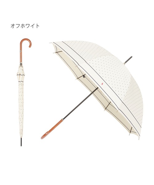 【未使用】ラルフローレン 傘 長傘 雨傘 ドット ポニー オフホワイト 晴雨兼用日傘】ポロ ラルフ ローレン (POLO RALPH LAUREN