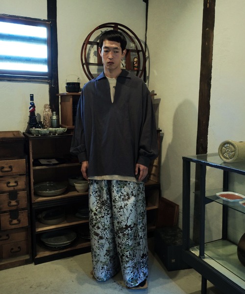 Aphlotus シャツ ボリュームスリーブ フレンチ フィッシャーマン