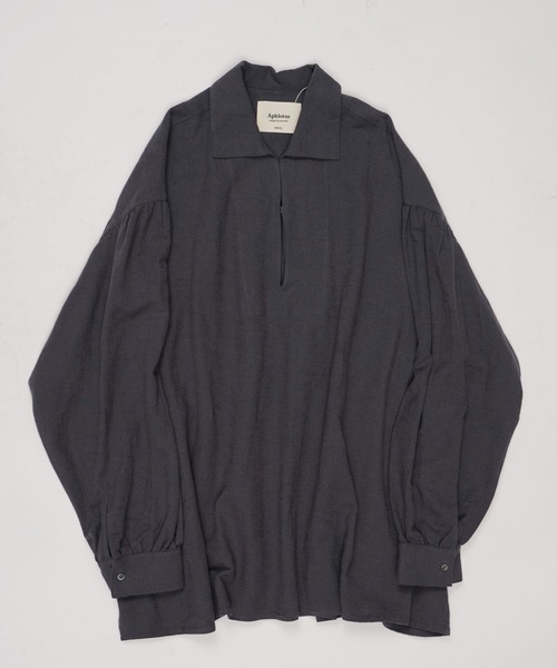 Aphlotus シャツ ボリュームスリーブ フレンチ フィッシャーマン