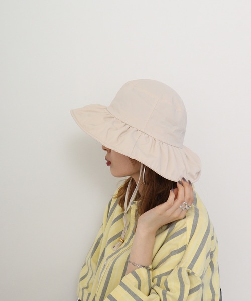 ★値下げ　未使用に近い　ワンダフルワールド　ピコフリル　帽子　ピンク F.O.Online Store｜エフオーオンラインストアの帽子（ピンク