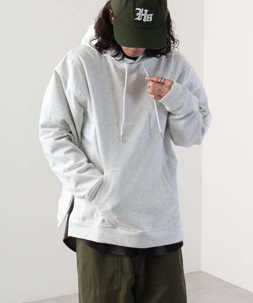 MMMM パーカー ナイロン切替MA-1パーカー メンズ レディース