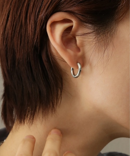 ORLEAN ピアス 金属アレルギー対応 マットフープピアス 15mm