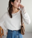 tシャツ 「WEB限定」ラメシアー袖切替プルオ...の詳細画像2
