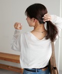 tシャツ 「WEB限定」ラメシアー袖切替プルオ...の詳細画像5