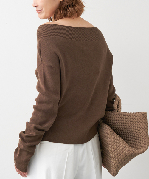 Deuxieme Classe off shoulder プルオーバー Deuxieme Classe ニット *off shoulder プルオーバー レディース