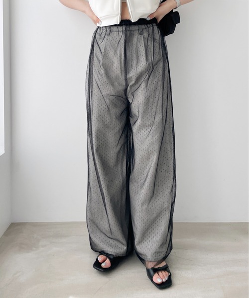 Heather（ヘザー） パンツ チュールシアーパンツ 121694 レディース