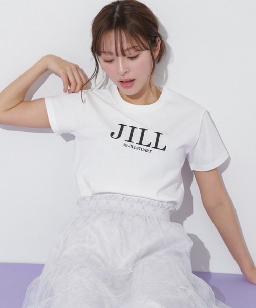 すぐ届く【JILL by JILL STUART】可愛い レタリングロゴ Tシャツ JILL by STUART tシャツ ビッグリボンロゴ刺繍Tシャツ