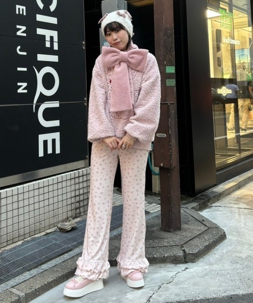 新品タグ付♡Candy Stripper♡BOA RIBBON マフラー・ピンク Candy Stripper（キャンディーストリッパー） マフラー BOA RIBBON