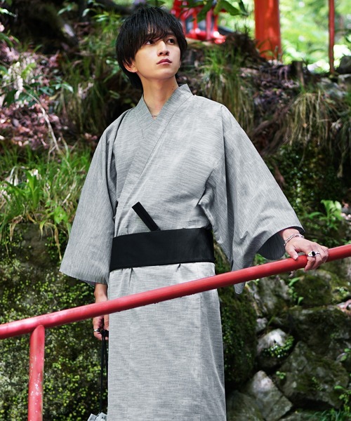 MinoriTY 浴衣 「MinoriTY」涼風メランジ浴衣5点セット 帯 扇子 巾着