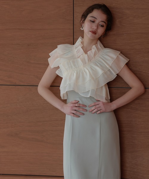 Callarus ドレス 「Callarus」オーガンジー3WAYデザインロング丈