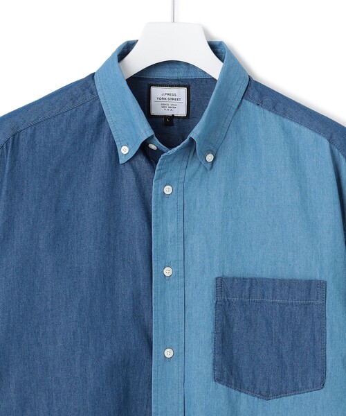 J.PRESS YORK STREET シャツ 「UNISEX」クレイジーパターン デニム