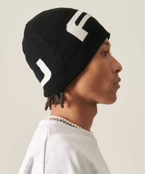 FUBU（フブ） ニット帽 ニットキャップ ブランド ロゴ ビック ビーニー