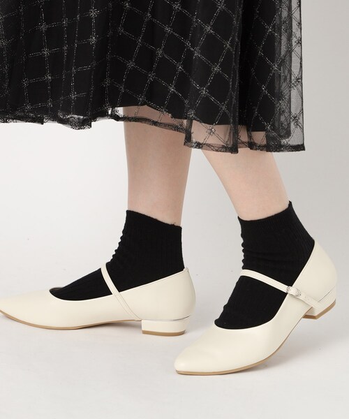 パンプス　24.5 ESPERANZA スタッズリボンパンプス 24SS（パンプス） | ESPERANZA