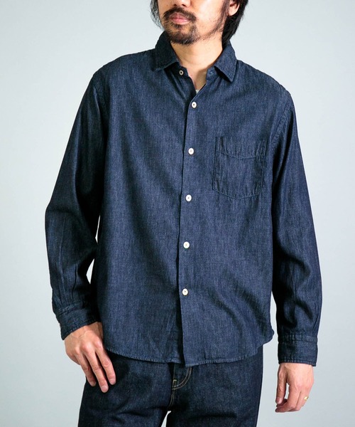 サンタクロース　salud デニムシャツ　XL OMNIGOD シャツ 「OMNIGOD mens / オムニゴッド」 5.5ozデニム