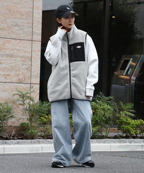【美品】URBAN ATHLETE コレクション ウールボアジップアップベスト URBAN RESEARCH（アーバンリサーチ） コート アウター ボアジップ