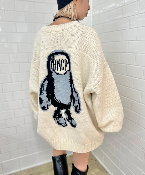 ニット セーター 「BNCP」モンスターロゴジャガードニット レディース メンズ CIAOPANIC ニット セーター 「BNCP」モンスターロゴジャガード