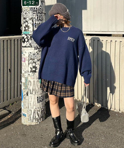CIAOPANIC ニット セーター 「BNCP」モンスターロゴジャガード