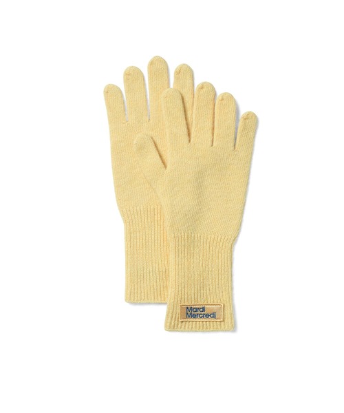 [マルディ] ウール 手袋 スクエア ロゴ Mardi Mercredi 手袋 WOOL GLOVE SQUARE LOGO レディース