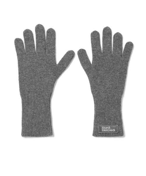 Mardi Mercredi 手袋 WOOL GLOVE SQUARE LOGO レディース