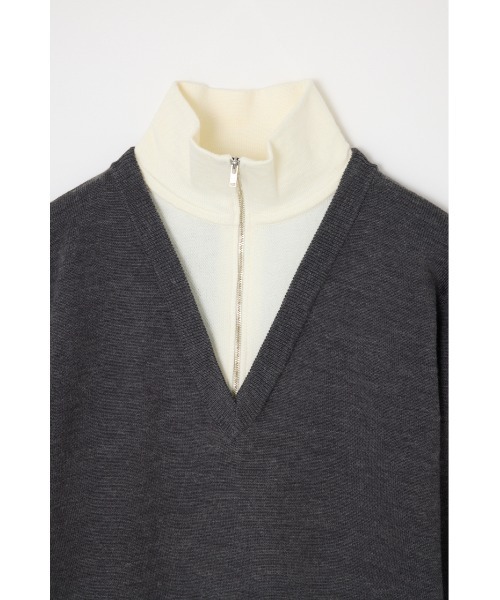 ニット セーター THROW LAYERED STAND HG TOPS レイヤード スタンド ハイゲージ トップス レディース THROW by SLY ニット セーター LAYERED STAND HG TOPS