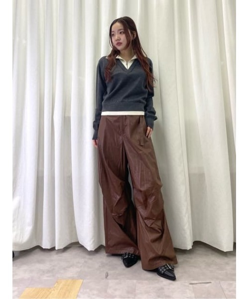 ニット セーター THROW LAYERED STAND HG TOPS レイヤード スタンド ハイゲージ トップス レディース THROW by SLY ニット セーター LAYERED STAND HG TOPS