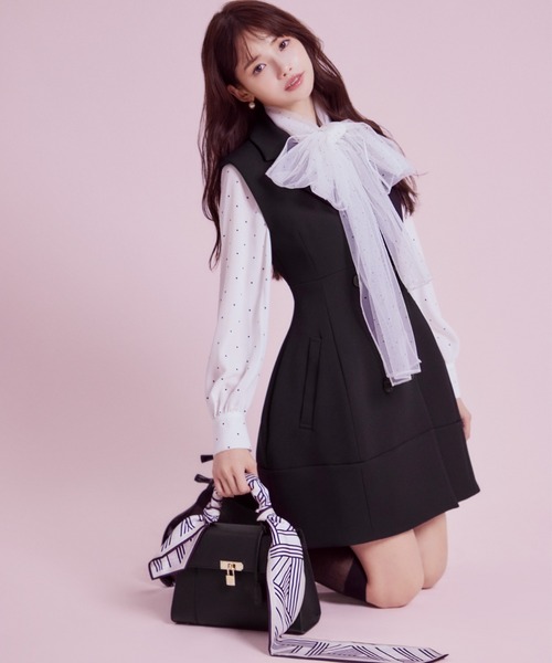 【美品】snidel ボウタイリボンブラウス SNIDEL ブラウス シャツ ボウタイリボンブラウス レディース