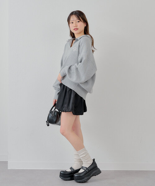 chicoバルーンスカート Chico スカート 「新色追加/低身長・高身長サイズあり」ナイロン
