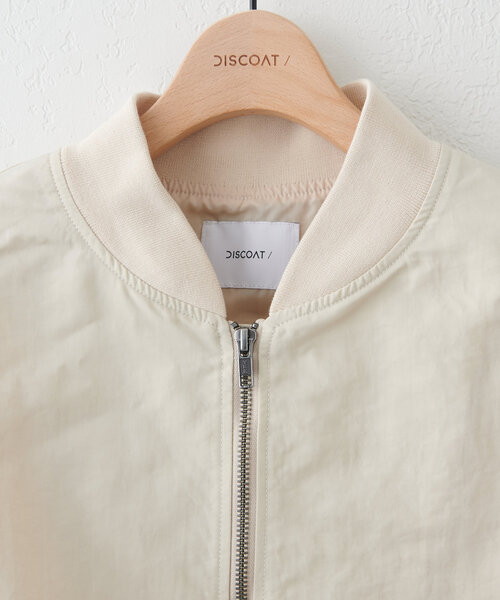 DISCOAT【新品・未開封】メモリーボンバーブルゾン　ユニセックス　アイボリー Discoat｜《春まで着れる新色追加!》【ユニセックス】メモリー