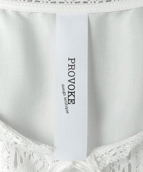 ブラウス シャツ 「provoke」エンブロイダリー ノースリーブ