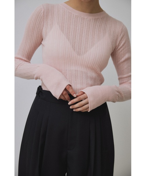 ニット セーター 「Abor」Random Rib Pullover/ランダムリブプルオーバー レディース