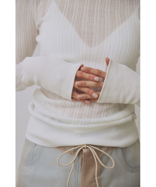 ニット セーター 「Abor」Random Rib Pullover/ランダムリブプルオーバー レディース Random Rib Pullover – Abor