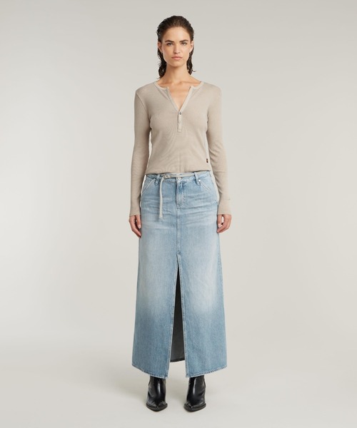 G-STAR RAW tシャツ DEEP V-NECK SLIM TOP/Vネックヘンリースリム