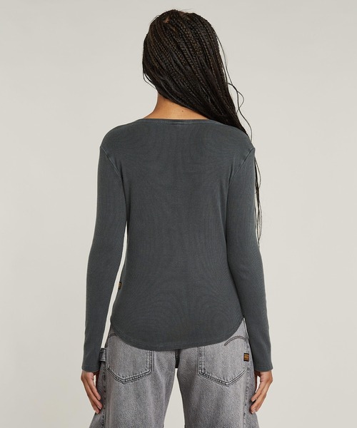 G-STAR RAW tシャツ DEEP V-NECK SLIM TOP/Vネックヘンリースリム
