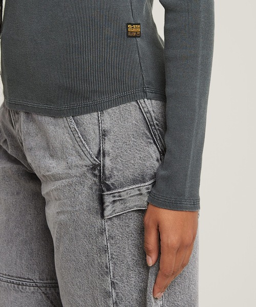 G-STAR RAW tシャツ DEEP V-NECK SLIM TOP/Vネックヘンリースリム