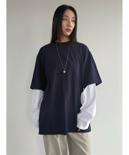 tシャツ 「DIDOT.」レイヤードビッグロンT レディース メンズ Didot.showroom tシャツ 「DIDOT.」レイヤードビッグロンT