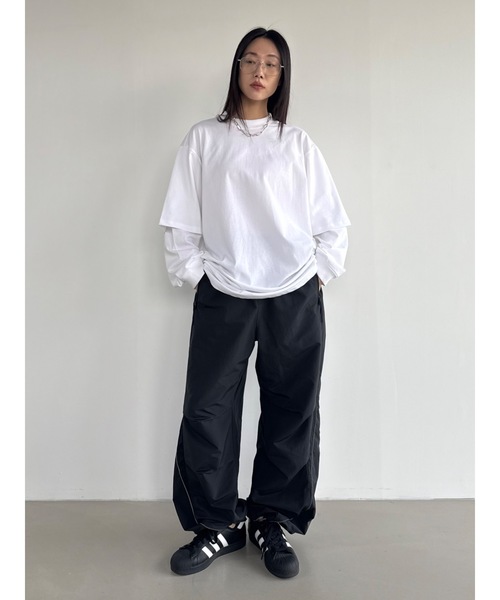 tシャツ 「DIDOT.」レイヤードビッグロンT レディース メンズ Didot.showroom tシャツ 「DIDOT.」レイヤードビッグロンT