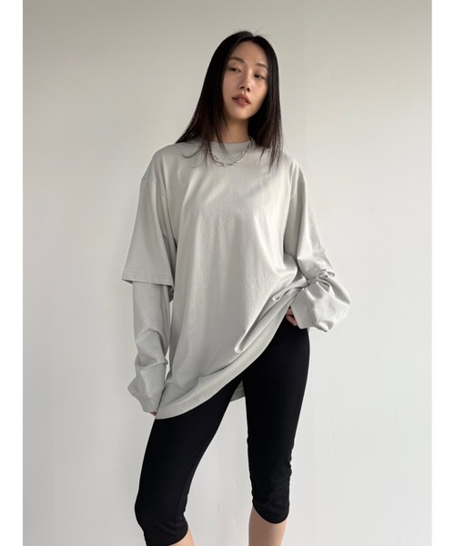 tシャツ 「DIDOT.」レイヤードビッグロンT レディース メンズ Didot.showroom tシャツ 「DIDOT.」レイヤードビッグロンT