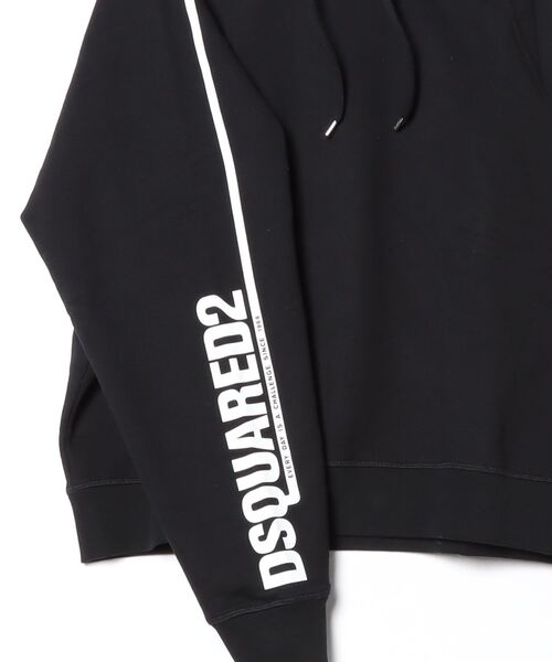 【関税込み】Dsquared2 ブラック Cipro Raglan Fit フーディ DSQUARED2 パーカー Cipro Raglan Fit Hoodie /0242 メンズ