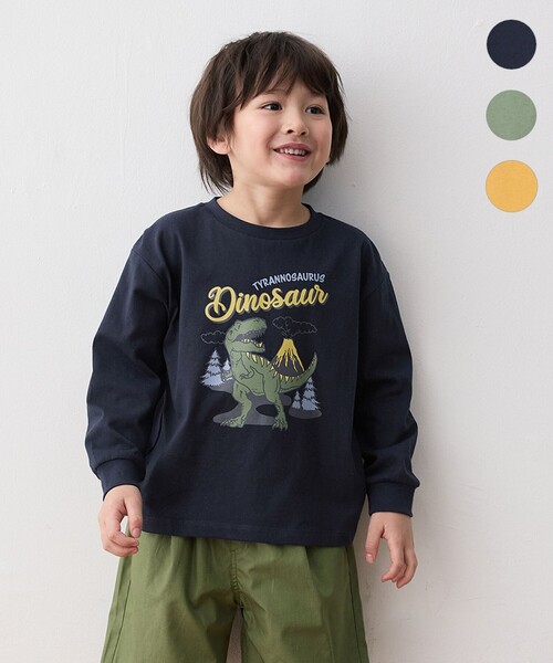 ANY（エニィ） tシャツ 恐竜プリント 長袖Tシャツ キッズ 子供服